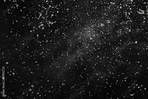 A captivating image of snow falling in black and white, perfect for winter themes