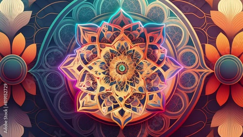 Mandala Patterns Hypnotic Background 4K 60 FPS photo