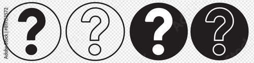 Question mark icon, Question mark sign and symbol vector design. eps 10