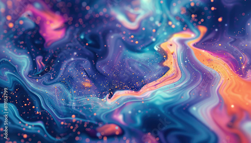 Abstract Digital Artwork with Cosmic Patterns - Add a cosmic touch with this abstract digital artwork featuring cosmic patterns, perfect for creating a mystical and otherworldly look