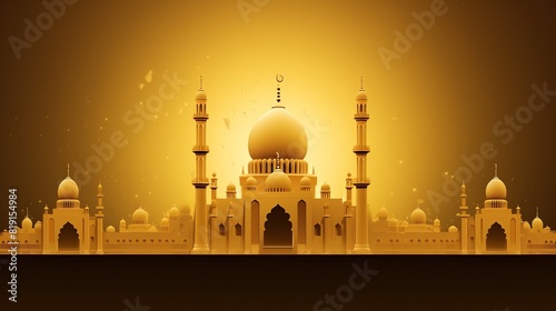 Delightful islamic background design for greeting card templates