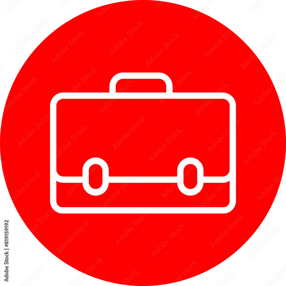 Suitcase Line White Circle Red Icon Design Suitcase Line White Circle Red Icon Design