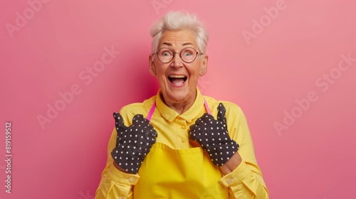 Eccentric Senior Woman Surprised photo