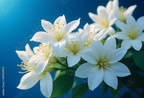 Jasmine flower closeup Realistic Light understand sun light significantly summer flower concept