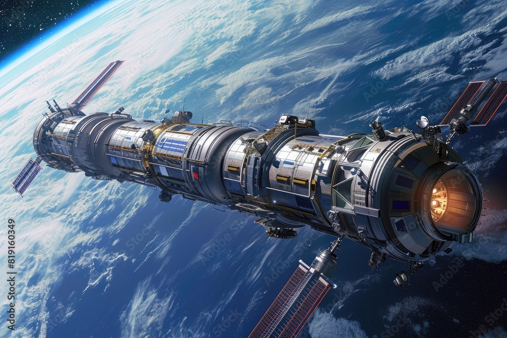 futuristic space station capable of supporting long-term human habitation futuristic space station capable of supporting long-term human habitation