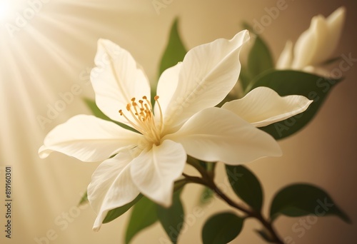Jasmine flower closeup Realistic Light understand sun light significantly summer flower concept