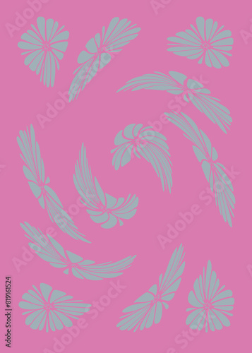 Pink and blue abstract poster background.
