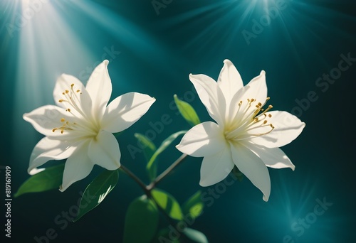 Jasmine flower closeup Realistic Light understand sun light significantly summer flower concept
