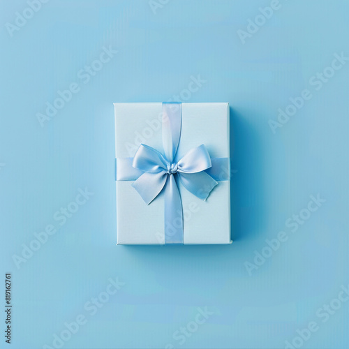 Happy Father's Day card with product display cylindrical shape and gift box for dad on blue background