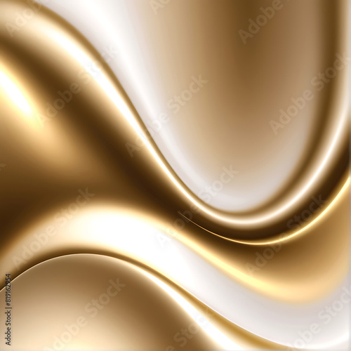 Abstract white gold Gradient background luxury with golden line wave that looks modern blurry background. ai