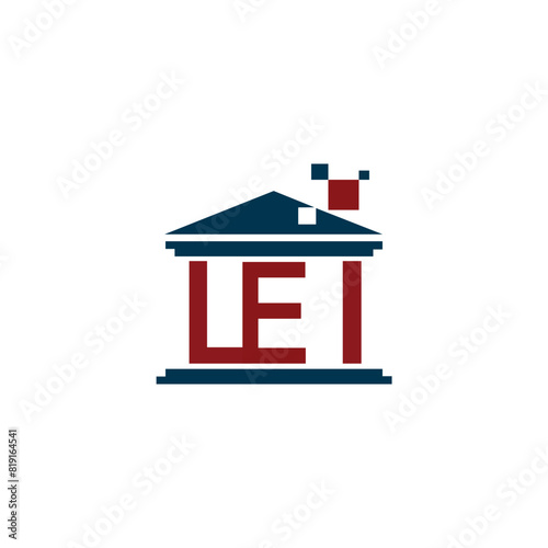 LEI letter logo design on White background. LEI creative initials letter logo concept. LEI letter design.
