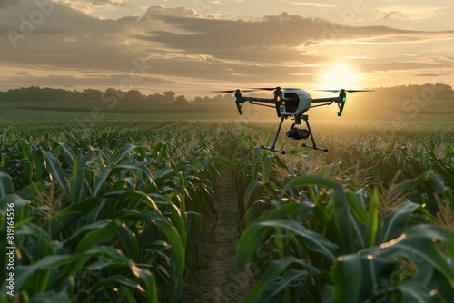 Drone vector unmanned agriculture analysis with drone icons in aerial crop health monitoring and isometric drone technology for precision farming and smart crop analysis.