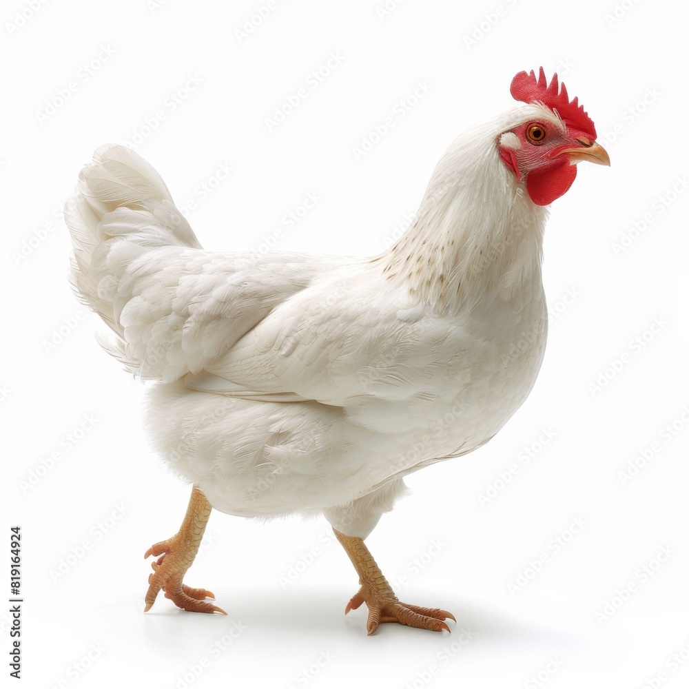 Fototapeta premium chickens, photo of stock, on a white background