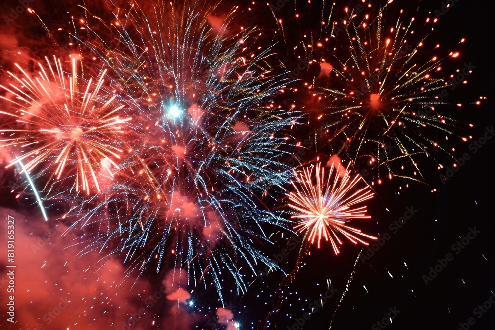 Fourth of July patriotic fireworks