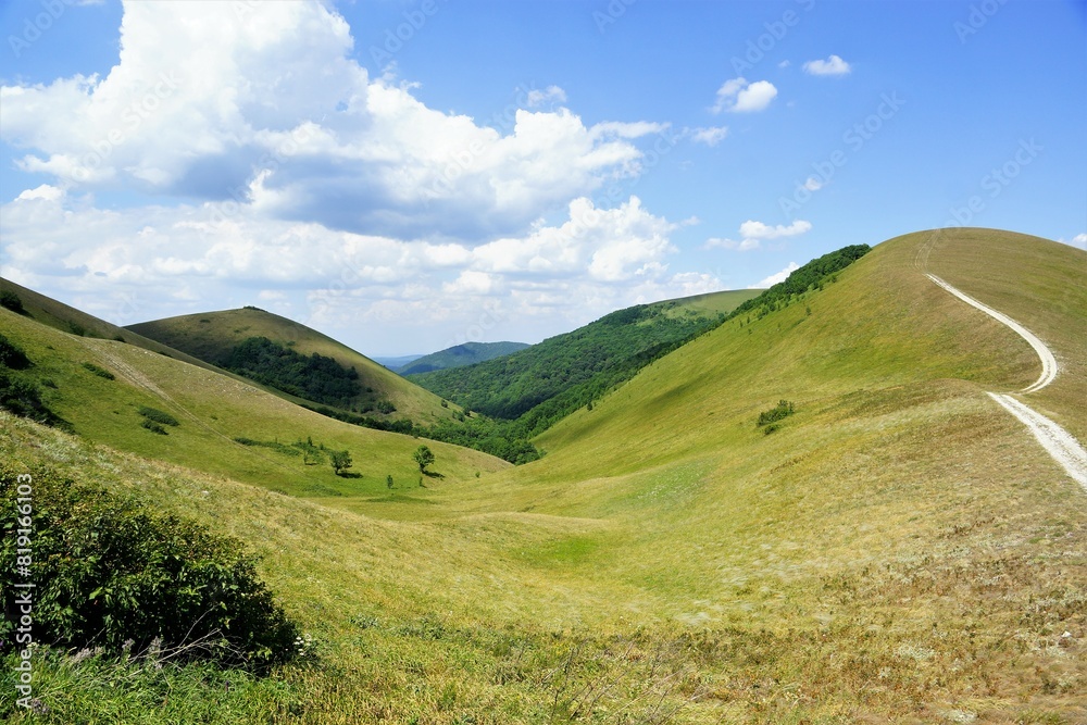 Fototapeta premium landscape with mountains and blue sky