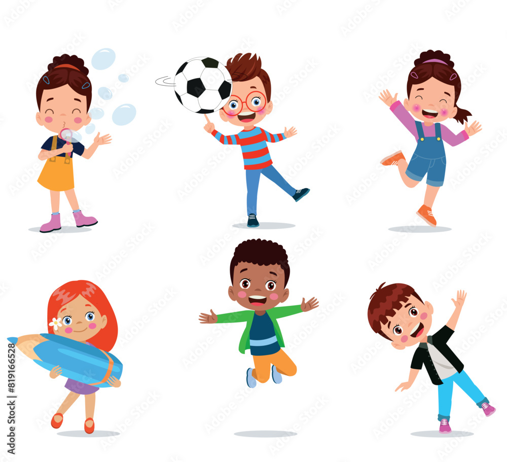 vector illustration of students in different postures vector illustration of students in different postures