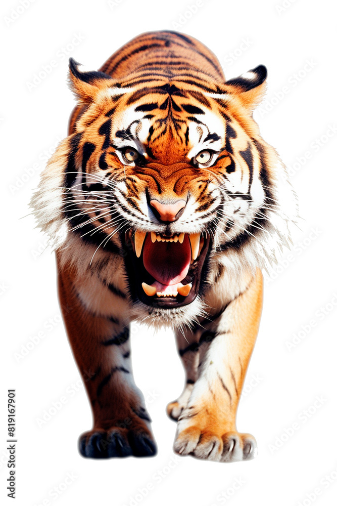 Tiger Image for Stickers, T-Shirt Print, Cap, Mug, Slippers, Mousepad, with Transparent Background PNG
