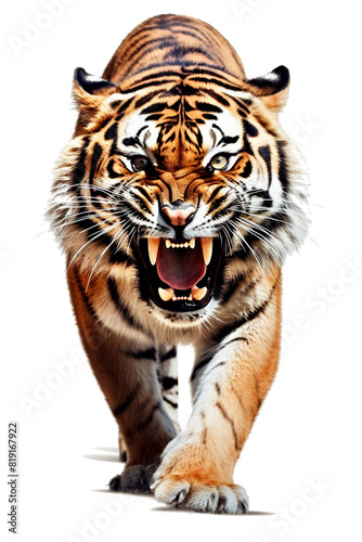 Tiger Image for Stickers  T-Shirt Print  Cap  Mug  Slippers  Mousepad  with Transparent Background PNG