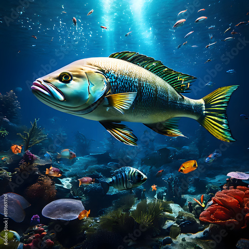 Fish deaths due to climate change, ai-generatet © Dr. N. Lange