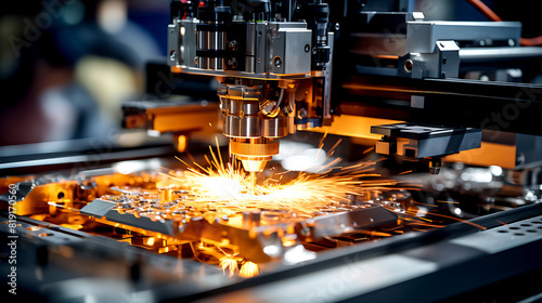 The CNC milling machine finishing cutting the injection mold parts with endmill tools