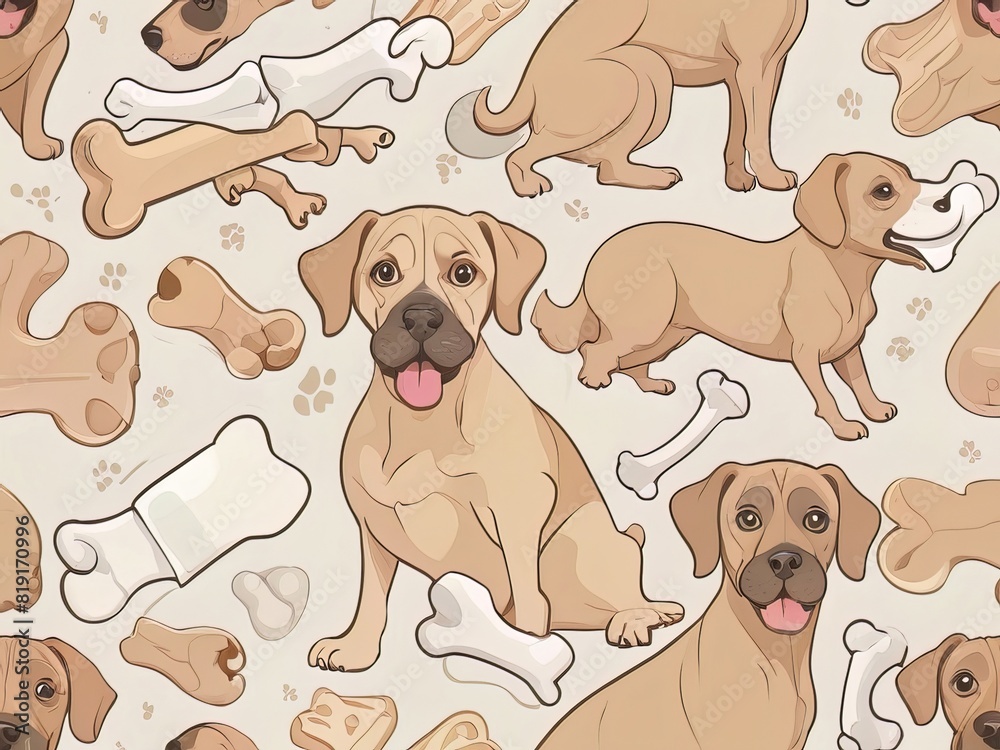 Cute dog flat Vector illustration Cute dog flat Vector illustration