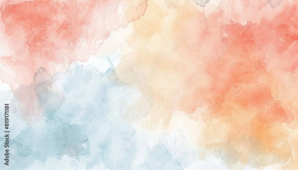 Obraz premium Abstract Background with Soft Watercolor Washes - Create a soft and artistic look with this abstract background featuring watercolor washes, perfect for adding a gentle and organic feel to your design