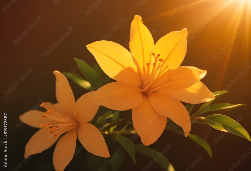 Obraz premium Jasmine flower closeup Realistic Light understand sun light significantly summer flower concept