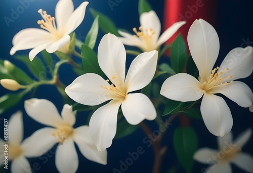 Jasmine flower closeup Realistic Light understand sun light significantly summer flower concept