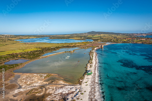 Aerial View of Spaggia Le Saline Near Stintino, Sardegna photo