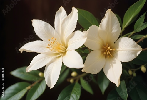 Jasmine flower closeup Realistic Light understand sun light significantly summer flower concept