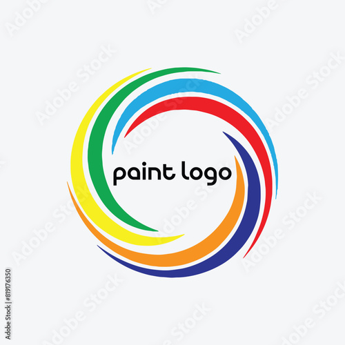 color building paint logo design vector