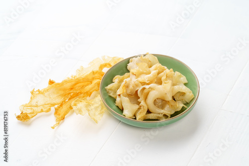 Fish maw on white background
