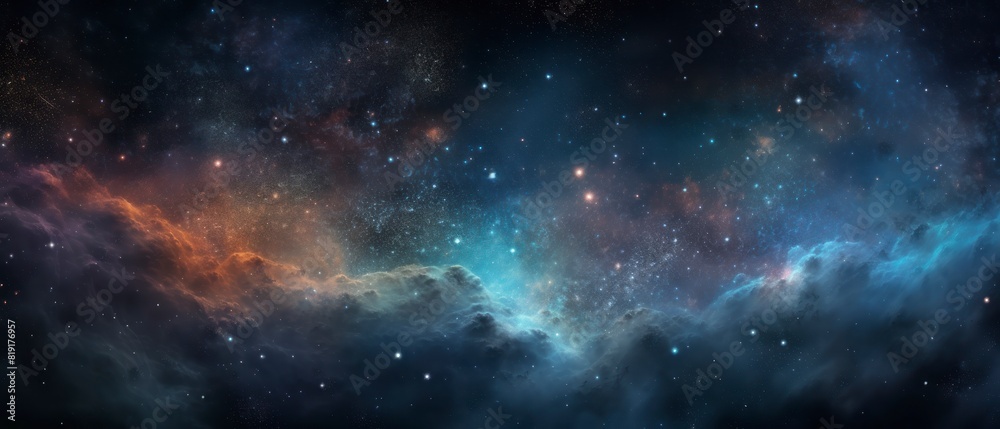Night sky with stars and nebula. Space background. Night sky with stars and nebula. Space background.