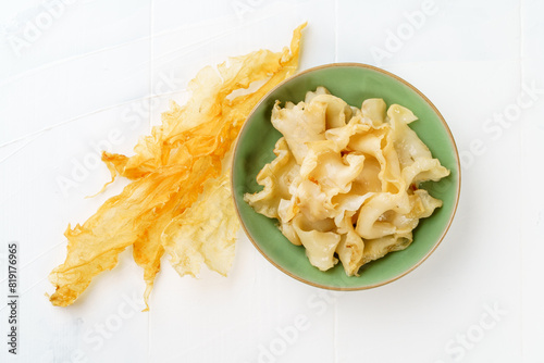 Fish maw on white background