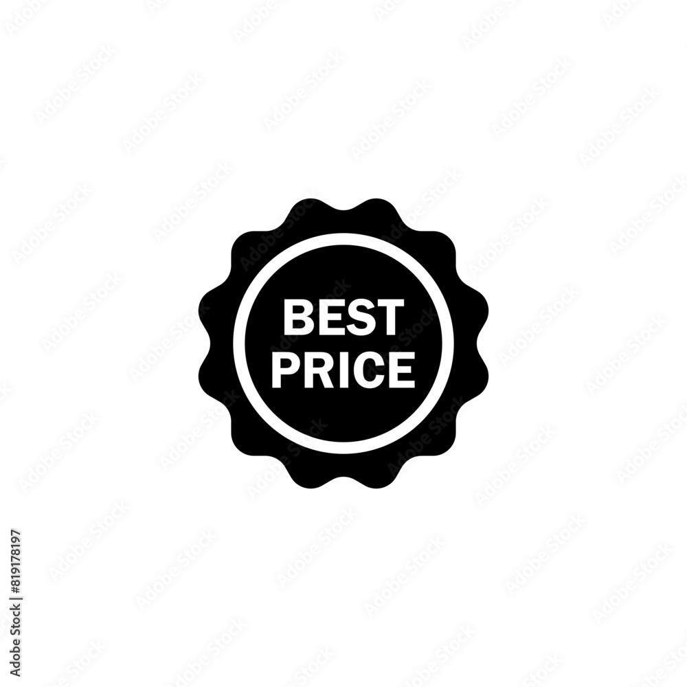 A simple black and white icon depicting a seal or stamp with the text BEST PRICE prominently displayed, signifying an exceptional or competitive pricing offer. A simple black and white icon depicting a seal or stamp with the text BEST PRICE prominently displayed, signifying an exceptional or competitive pricing offer.