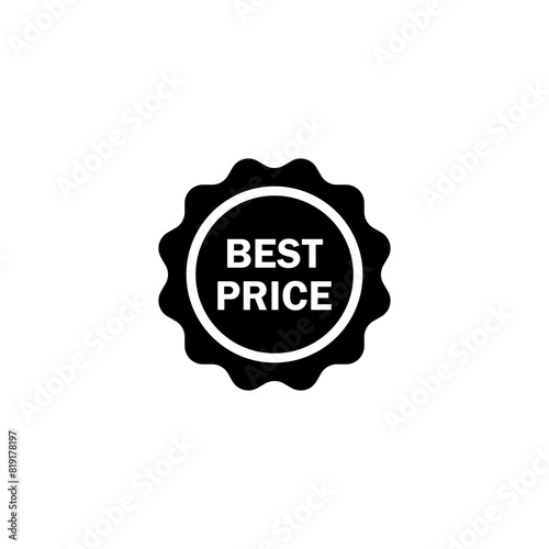 A simple black and white icon depicting a seal or stamp with the text BEST PRICE prominently displayed, signifying an exceptional or competitive pricing offer.