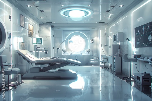 Futuristic Medical Consultation Technology created with Generative AI