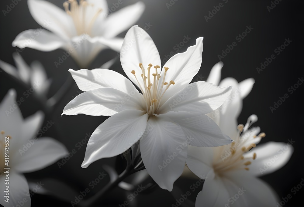 Fototapeta premium Jasmine flower closeup Realistic Light understand sun light significantly summer flower concept