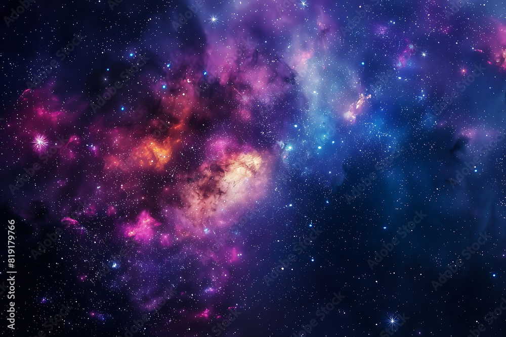 A mesmerizing view of a vibrant galaxy in deep space, full of stars and cosmic wonders A mesmerizing view of a vibrant galaxy in deep space, full of stars and cosmic wonders