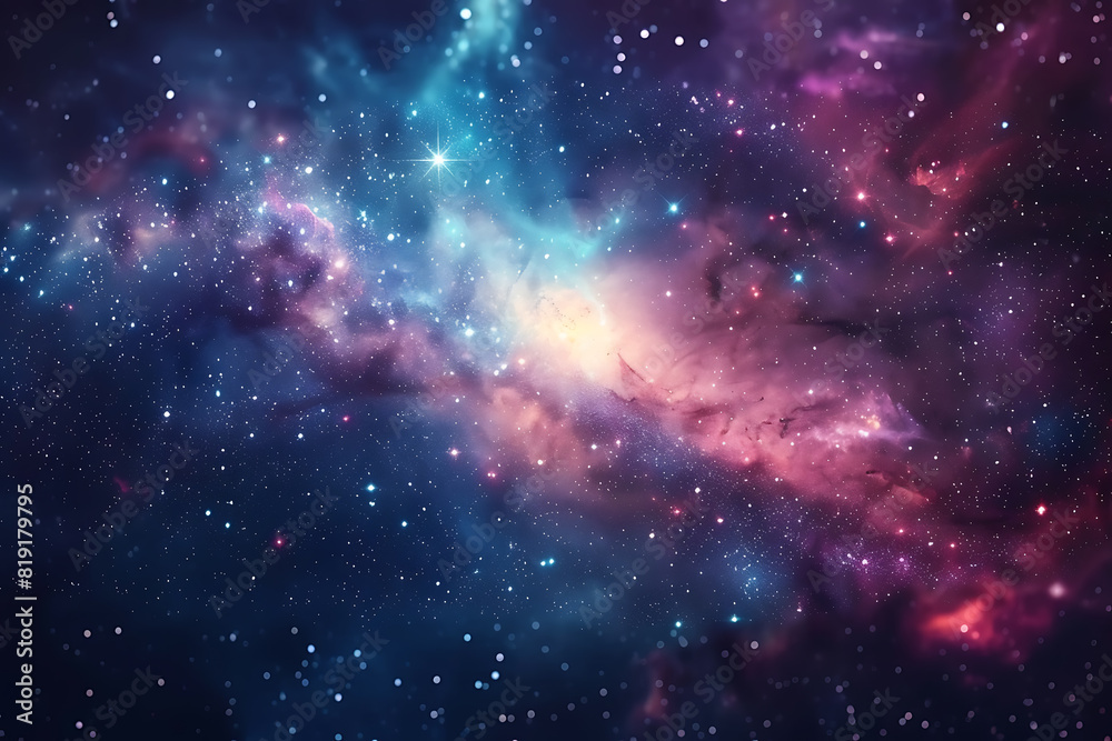 A mesmerizing view of a vibrant galaxy in deep space, full of stars and cosmic wonders A mesmerizing view of a vibrant galaxy in deep space, full of stars and cosmic wonders