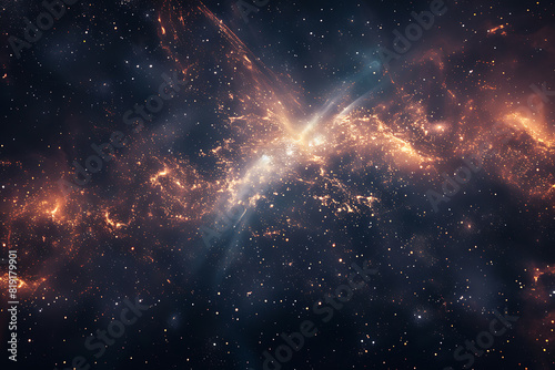 A mesmerizing view of a vibrant galaxy in deep space, full of stars and cosmic wonders