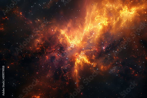 A mesmerizing view of a vibrant galaxy in deep space  full of stars and cosmic wonders