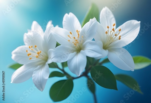 Jasmine flower closeup Realistic Light understand sun light significantly summer flower concept