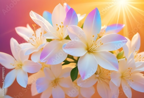 Jasmine flower closeup Realistic Light understand sun light significantly summer flower concept