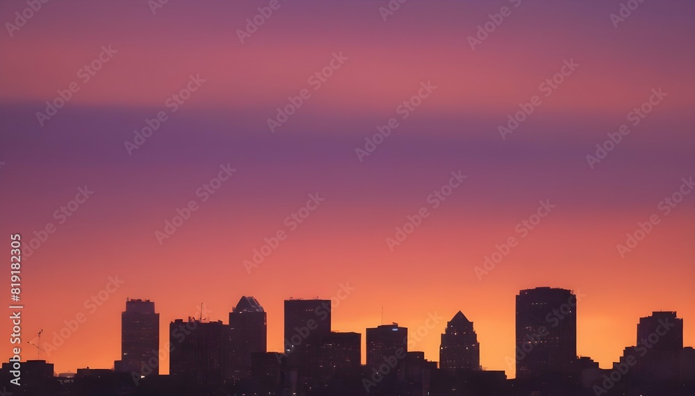 A city skyline at sunset with buildings silhouett upscaled_3