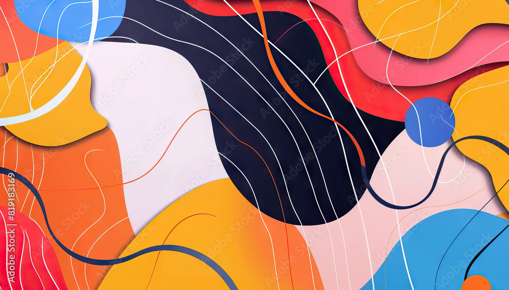 Abstract Background with Dynamic Shapes and Lines - Create a sense of ...