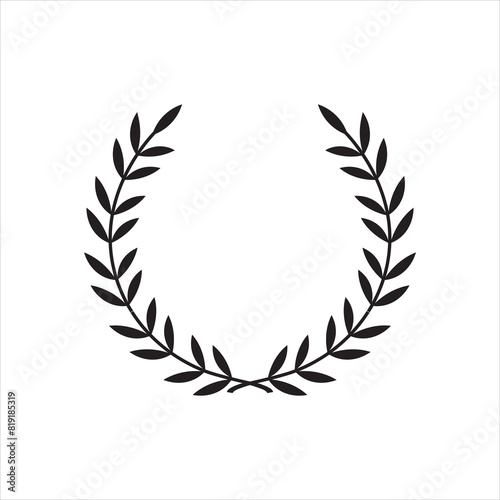 Laurel wreath silhouette vector