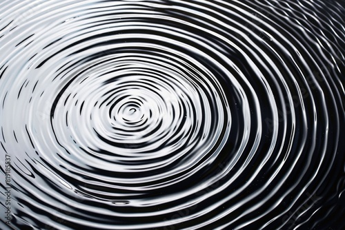 A striking black and white image of water ripples  suitable for various design projects