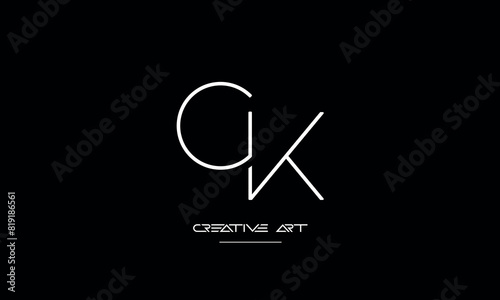 GK, KG, G, K abstract letters logo monogram
