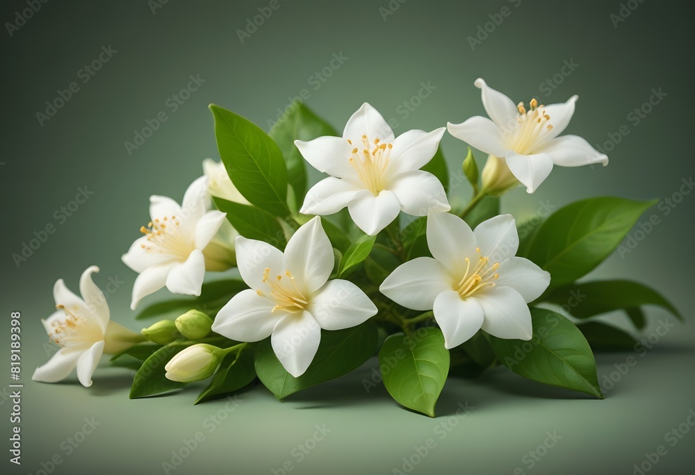 Obraz premium Jasmine flower closeup Realistic Light understand sun light significantly summer season flower concept